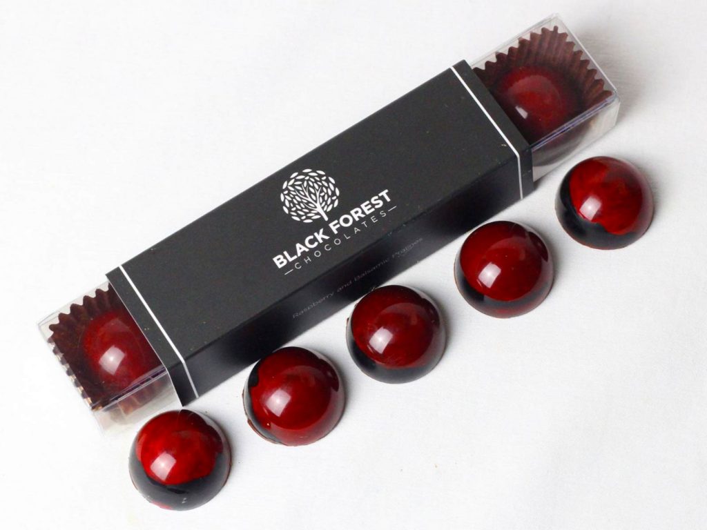 Hand made raspberry and balsamic Chocolate Bonbons
