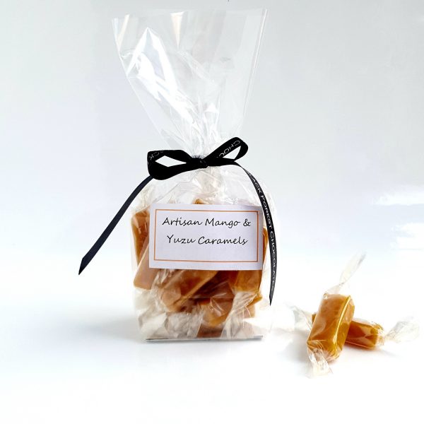 mango and yuzu caramels the ultimate luxury nibbles. Hand wrapped treat made with natural ingredients